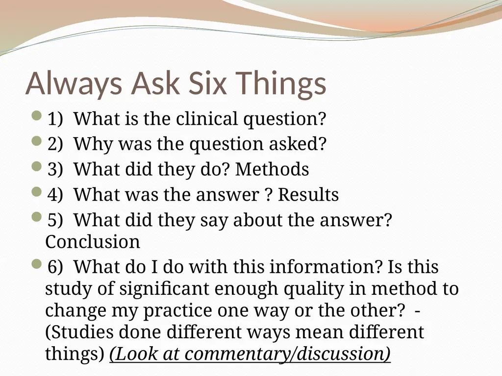 Critically Appraising a Journal Article What is a - slide 16 of 46