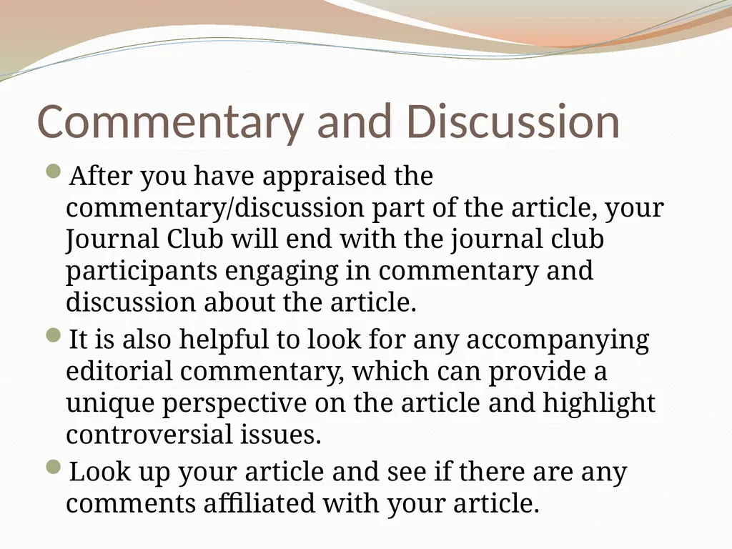 Critically Appraising a Journal Article What is a - slide 44 of 46