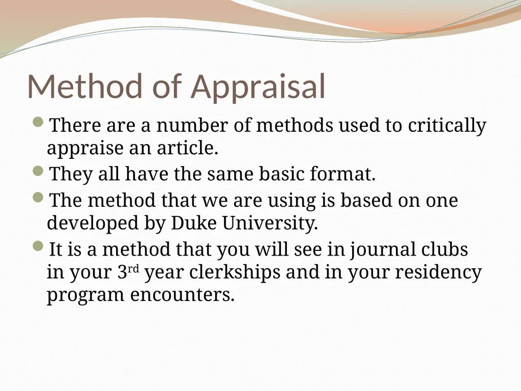 Critically Appraising a Journal Article What is a - slide 12 of 46