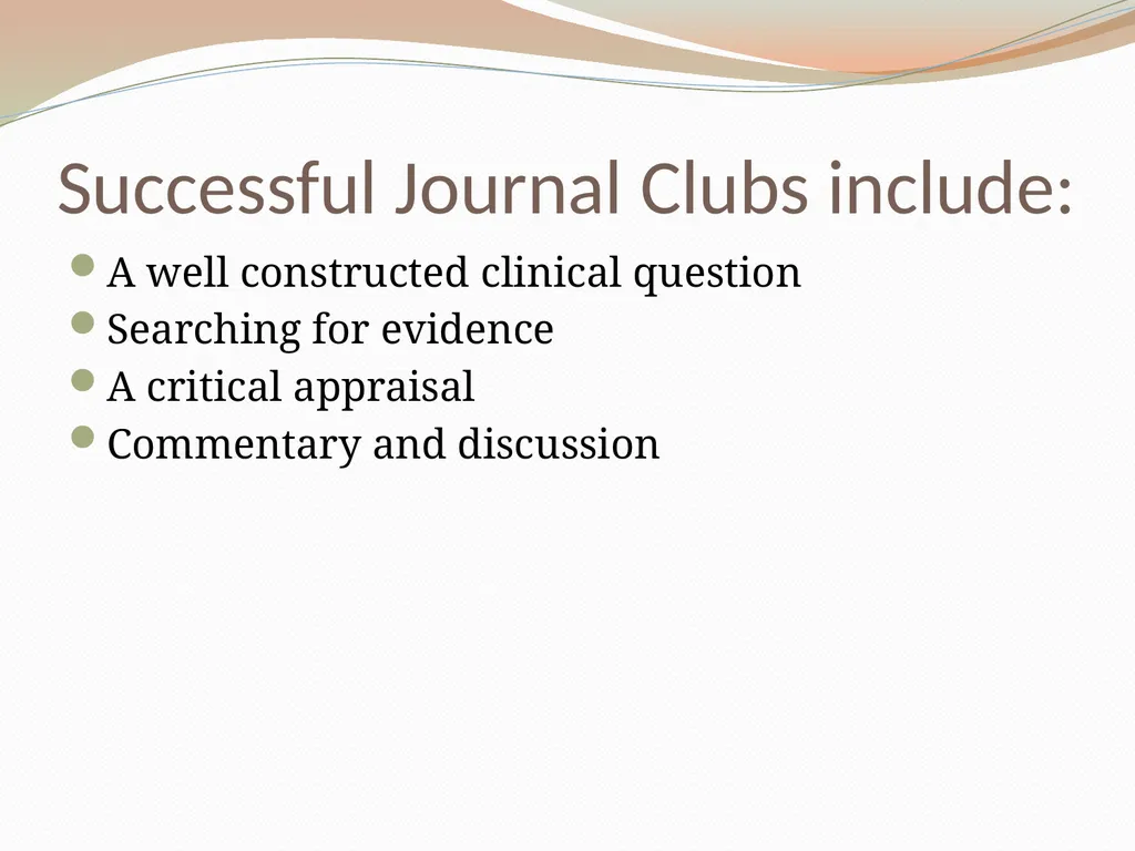 Critically Appraising a Journal Article What is a - slide 6 of 46