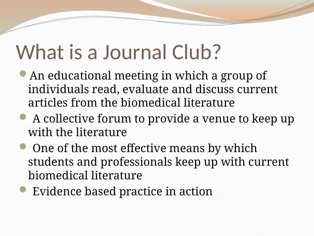 Critically Appraising a Journal Article What is a - slide 2 of 46