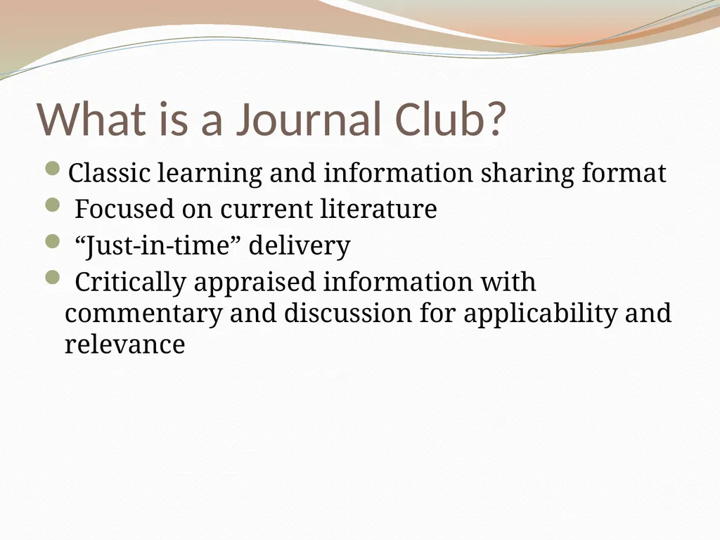 Critically Appraising a Journal Article What is a - slide 3 of 46