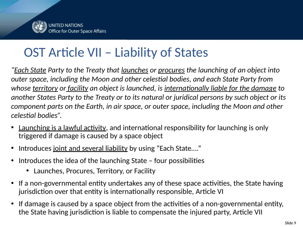 United Nations Space Law Conference 2020 - slide 9 of 16