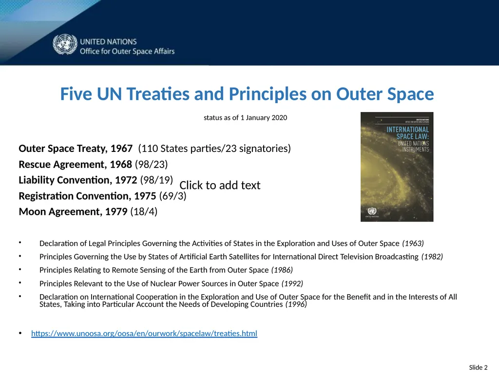 United Nations Space Law Conference 2020 - slide 2 of 16