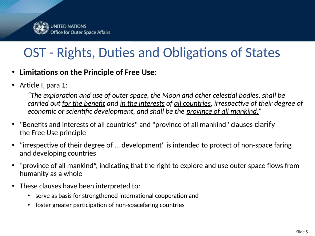 United Nations Space Law Conference 2020 - slide 5 of 16