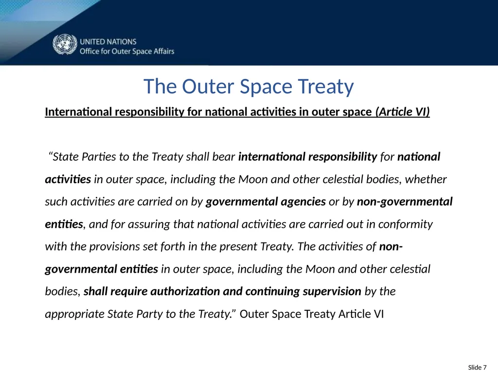 United Nations Space Law Conference 2020 - slide 7 of 16