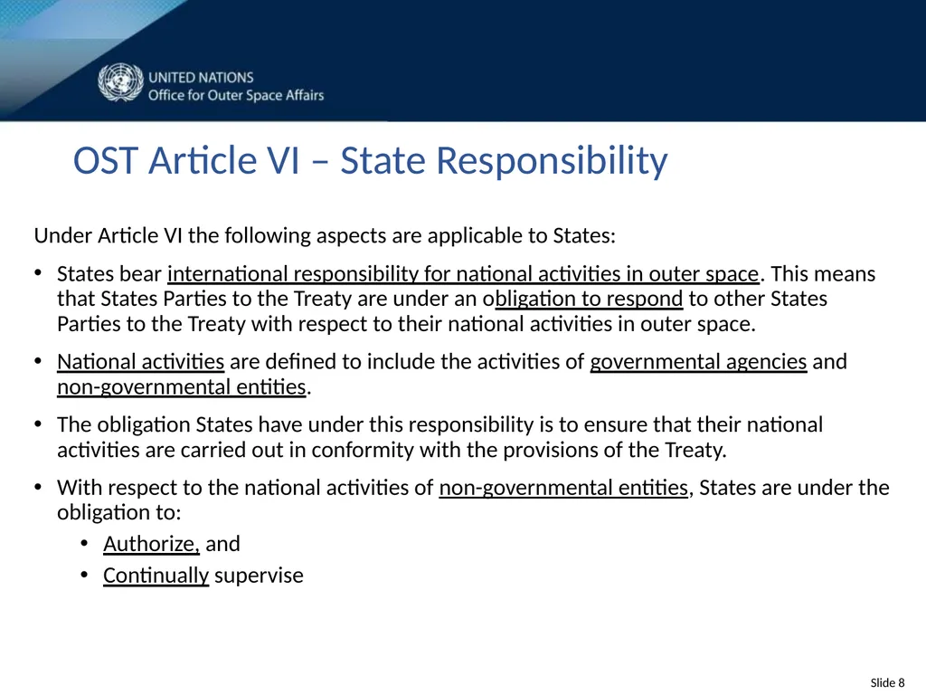 United Nations Space Law Conference 2020 - slide 8 of 16
