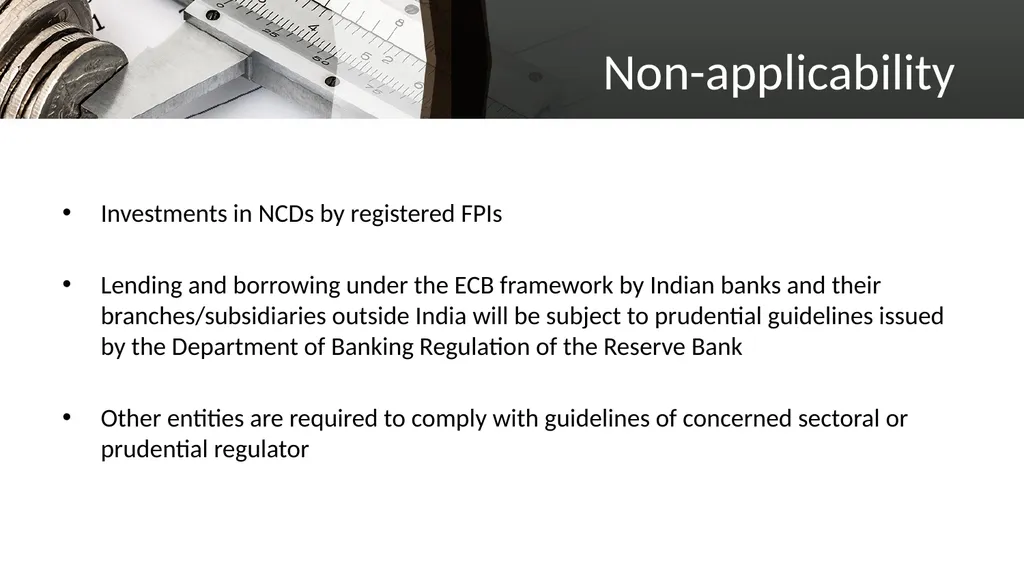 EXTERNAL COMMERCIAL BORROWINGS What is ECB? ECBs - slide 21 of 26
