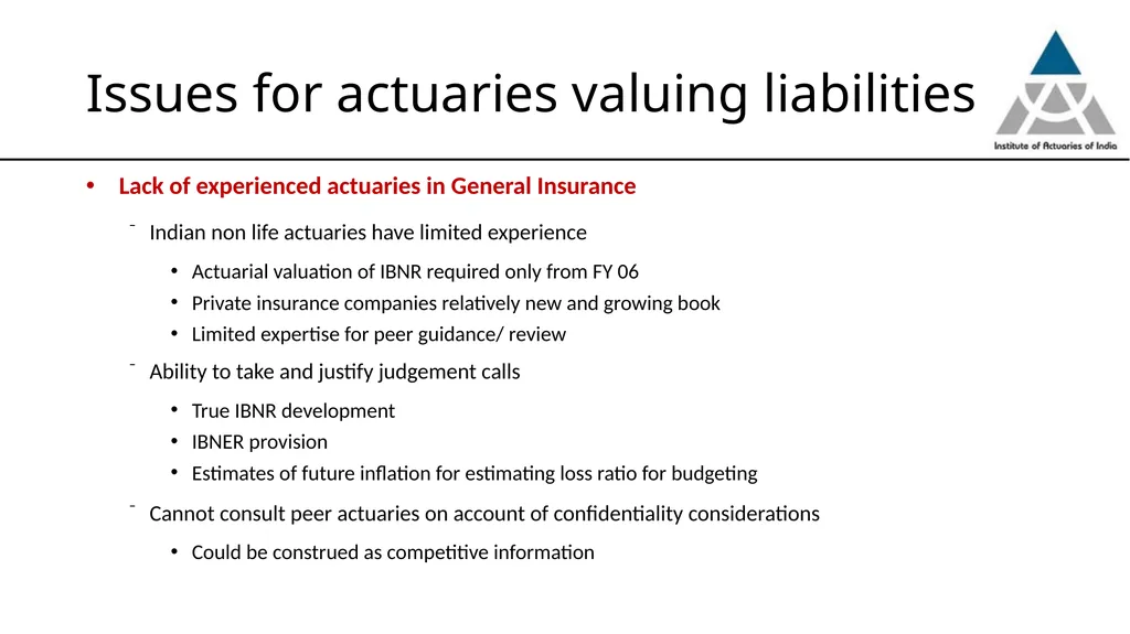 Professionalism issues in estimation of Commercial - slide 13 of 24