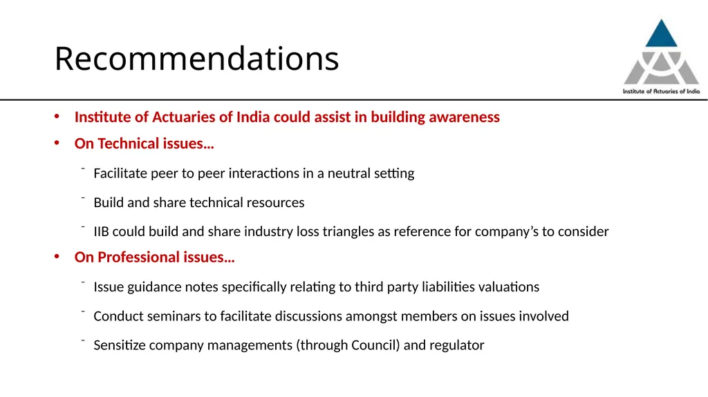 Professionalism issues in estimation of Commercial - slide 23 of 24