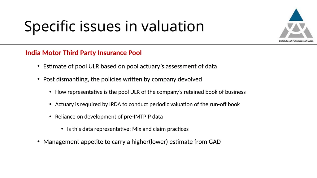 Professionalism issues in estimation of Commercial - slide 8 of 24