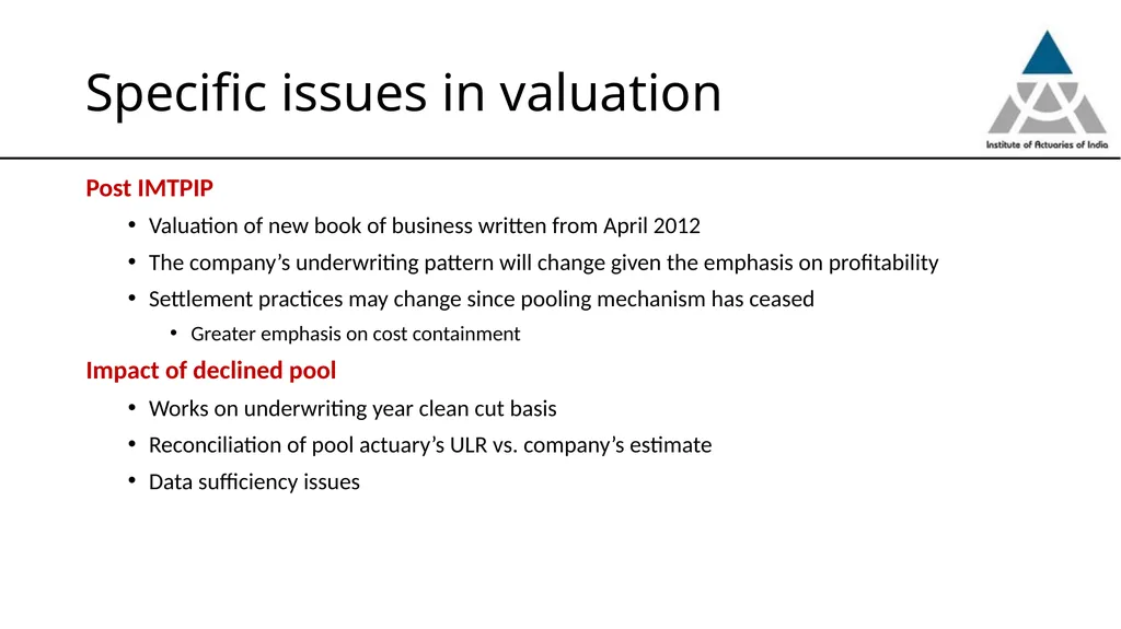 Professionalism issues in estimation of Commercial - slide 9 of 24