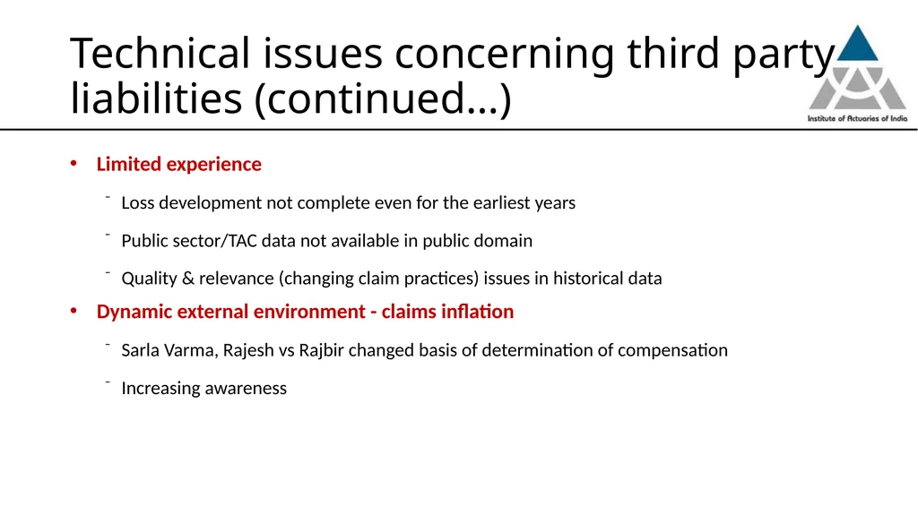Professionalism issues in estimation of Commercial - slide 6 of 24