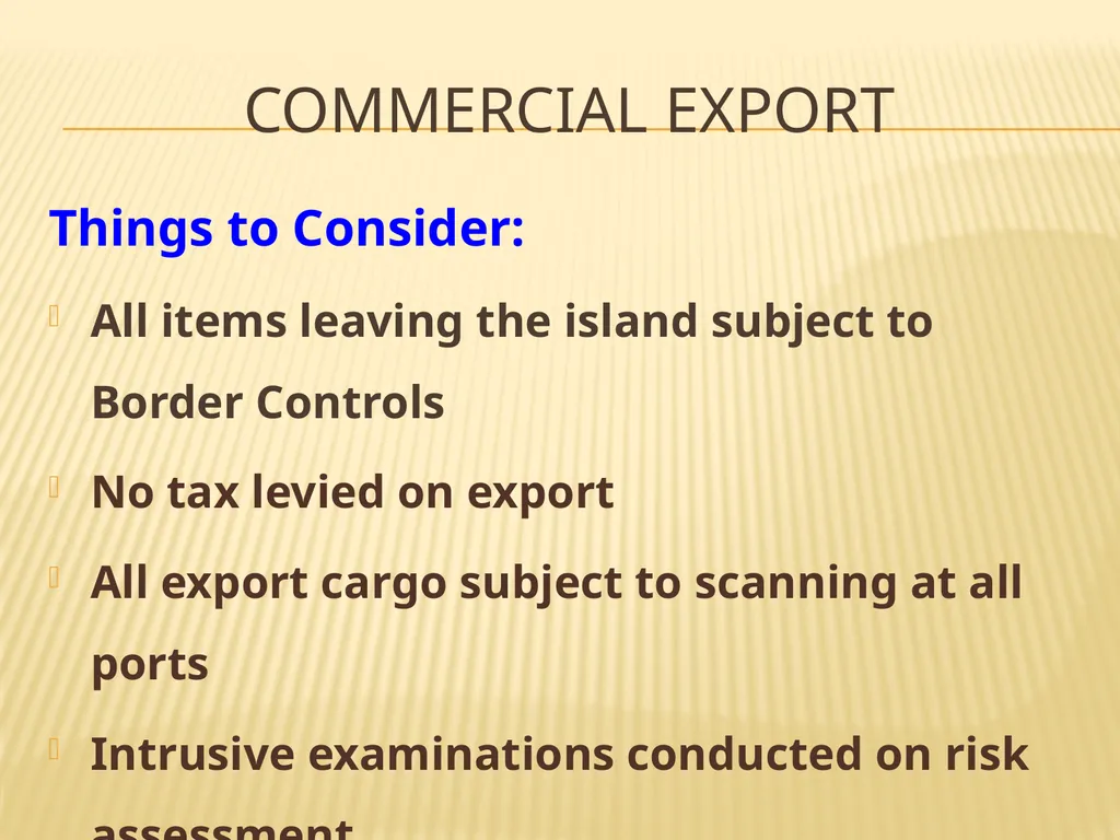 COMMERCIAL EXPORT COMMERCIAL expORT Exporters of - slide 3 of 12