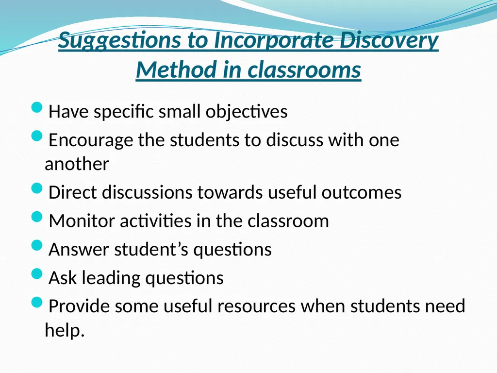 Teaching Concepts through- Discovery, Exposition - slide 10 of 22
