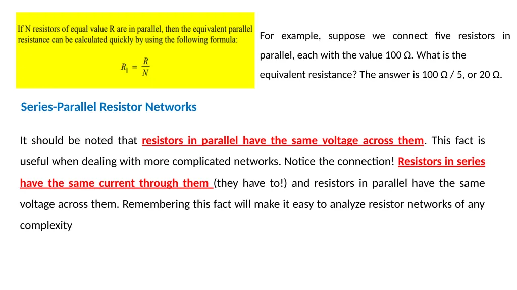 Chapter 2 – Ohm's Law: Resistance In this chapter, - slide 18 of 29