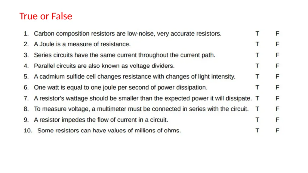 Chapter 2 – Ohm's Law: Resistance In this chapter, - slide 27 of 29