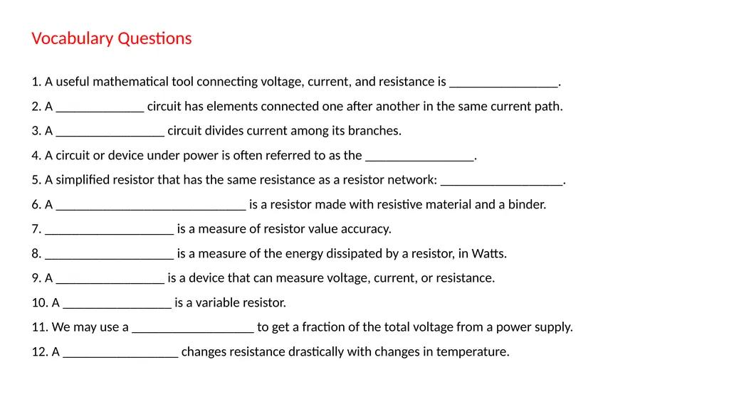 Chapter 2 – Ohm's Law: Resistance In this chapter, - slide 26 of 29