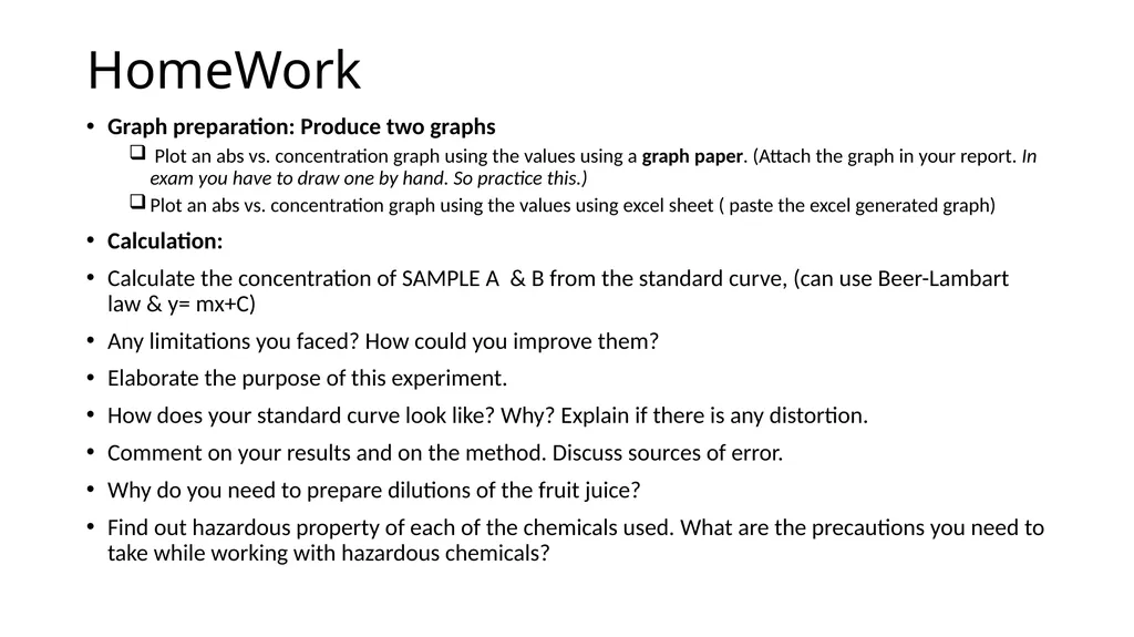 Photometry: Estimation of analyte concentration on - slide 22 of 23
