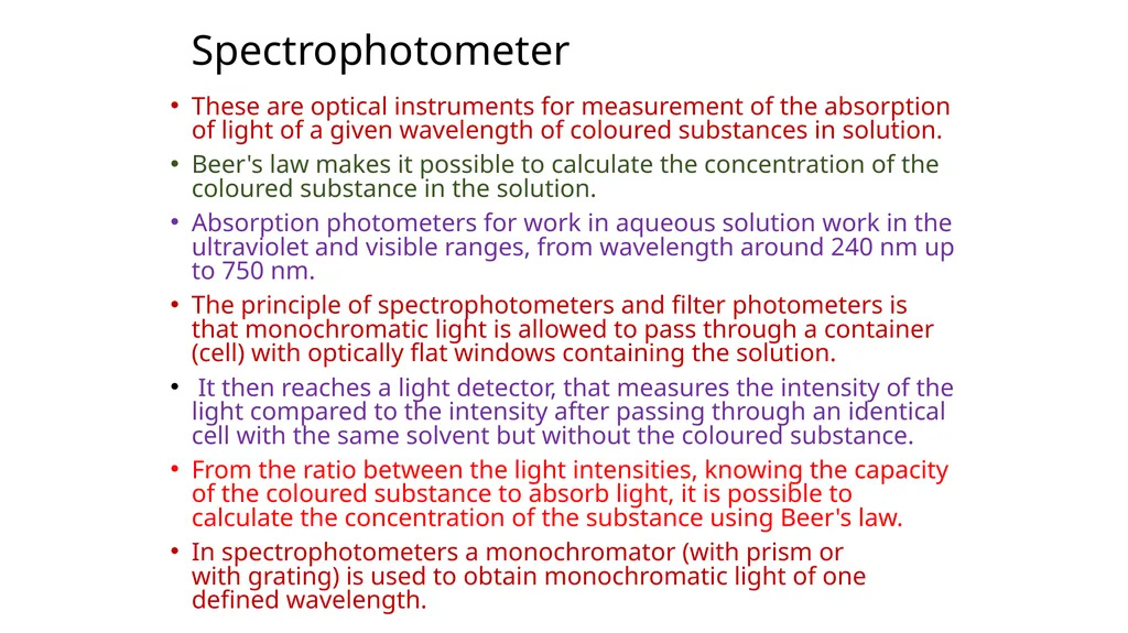 Photometry: Estimation of analyte concentration on - slide 3 of 23