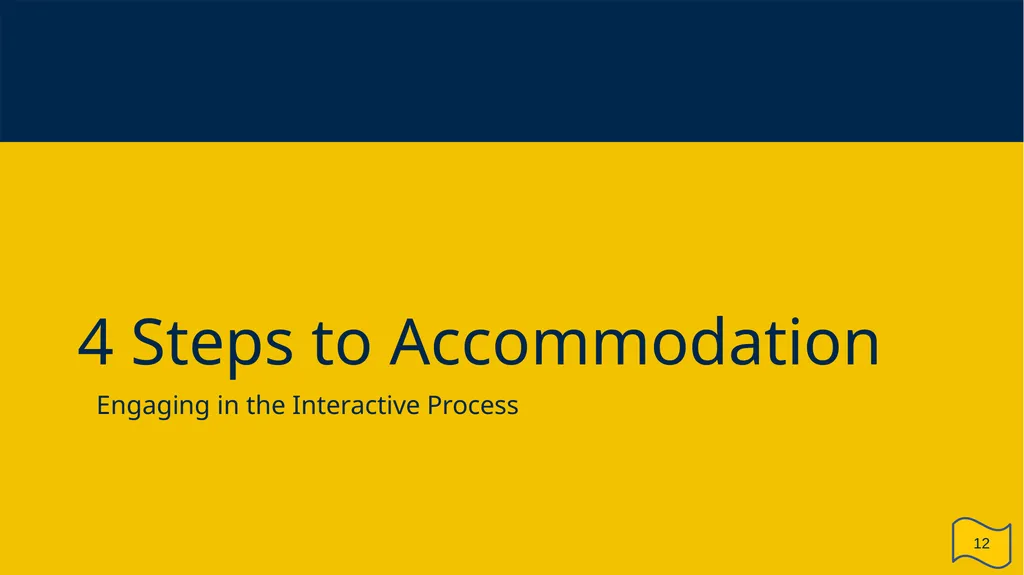 Supervisor and HR Partner’s Guide to Reasonable - slide 12 of 40