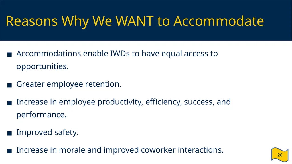 Supervisor and HR Partner’s Guide to Reasonable - slide 26 of 40