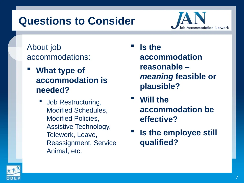 1 Retaining Employees with Disabilities Disability - slide 7 of 16