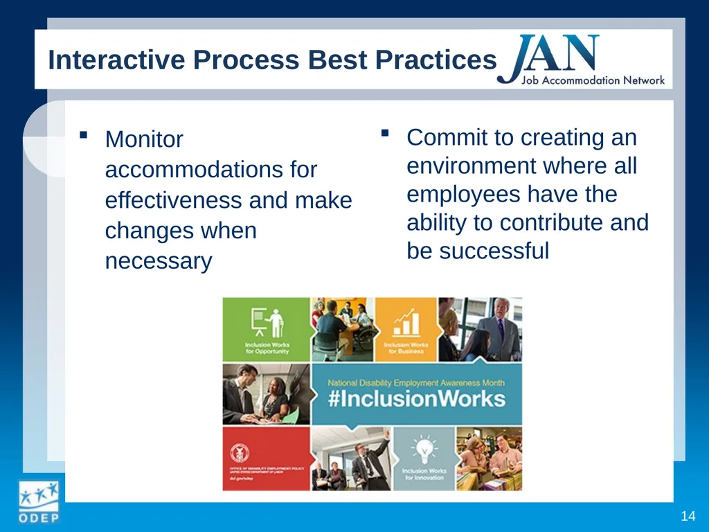 1 Retaining Employees with Disabilities Disability - slide 14 of 16
