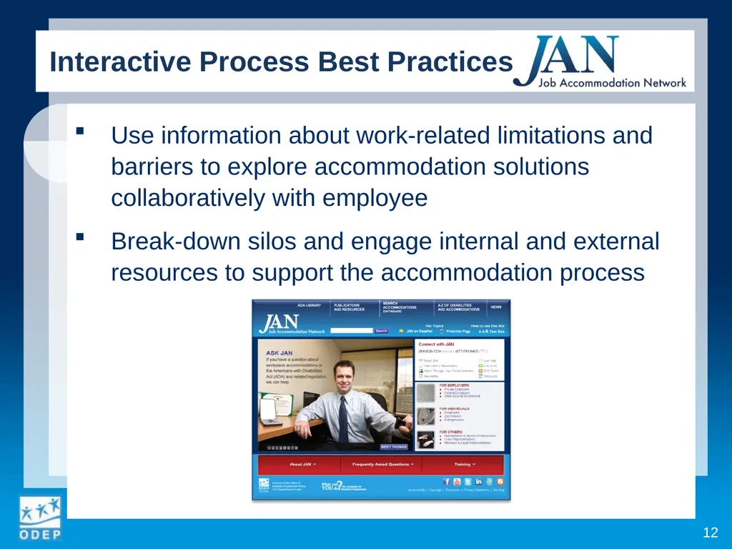 1 Retaining Employees with Disabilities Disability - slide 12 of 16