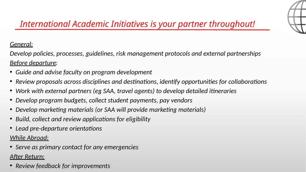 Leading Short-Term Education Abroad Programs Wendy - slide 13 of 26