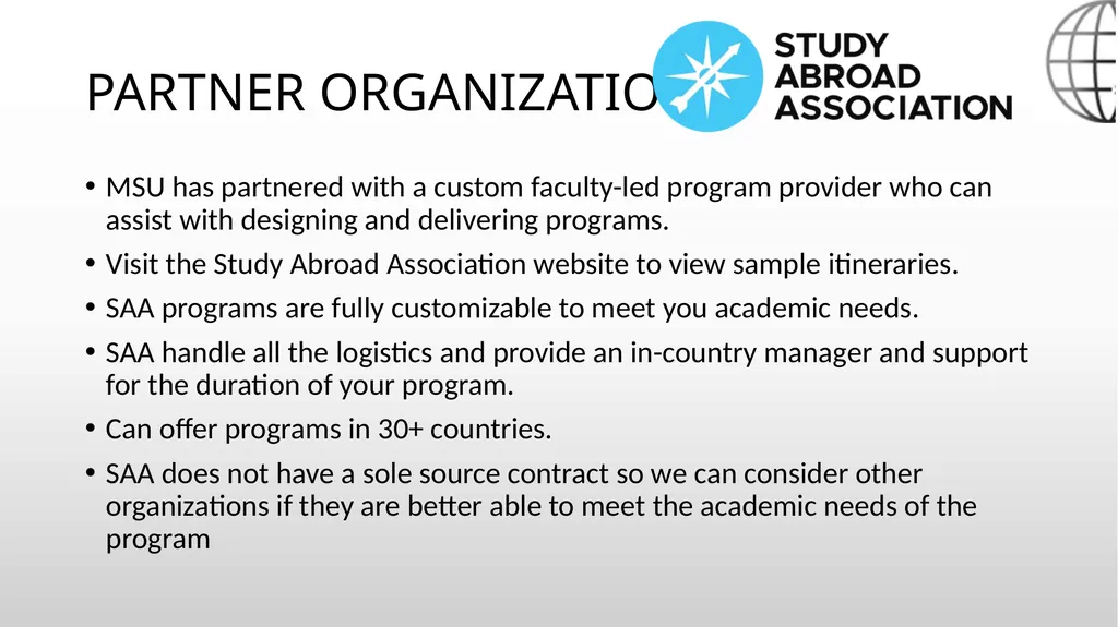 Leading Short-Term Education Abroad Programs Wendy - slide 24 of 26