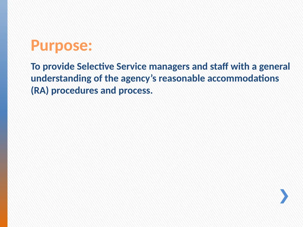 Reasonable Accommodations New Employee Orientation - slide 2 of 12