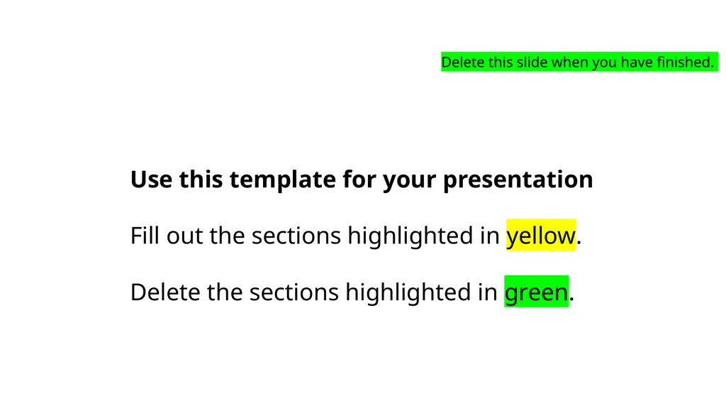 Use this template for your presentation Fill out - slide 1 of 4