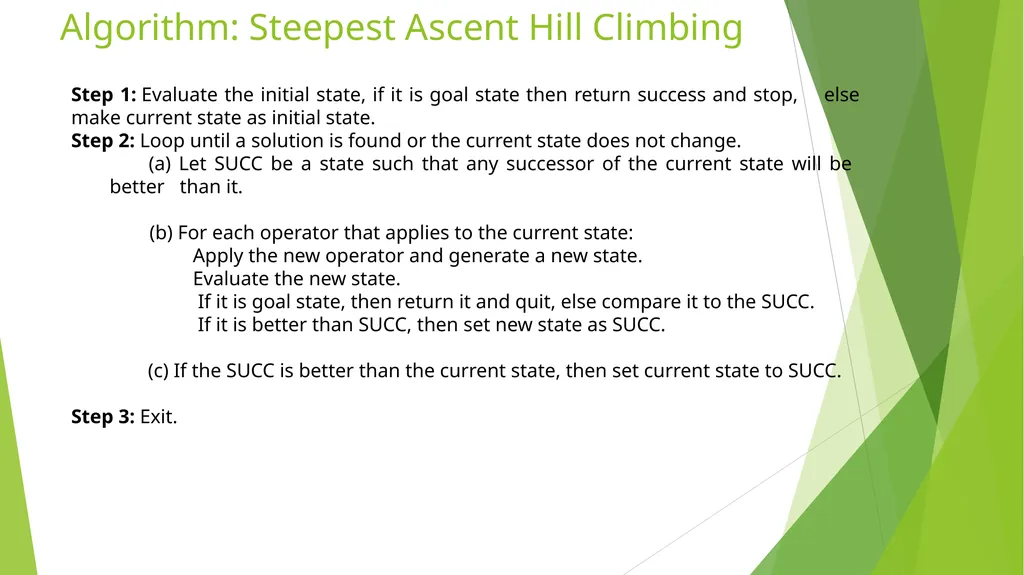 State Space Search Heuristic search Piyali - slide 11 of 14