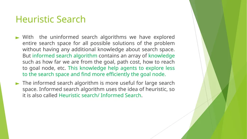State Space Search Heuristic search Piyali - slide 3 of 14