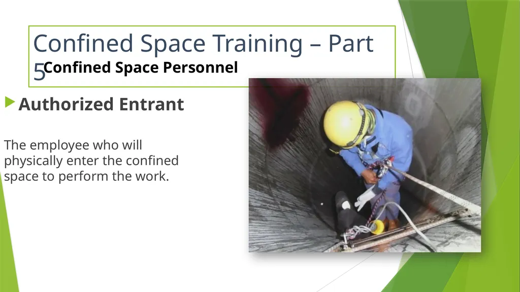 Confined Space Training Confined Space Training - slide 27 of 47