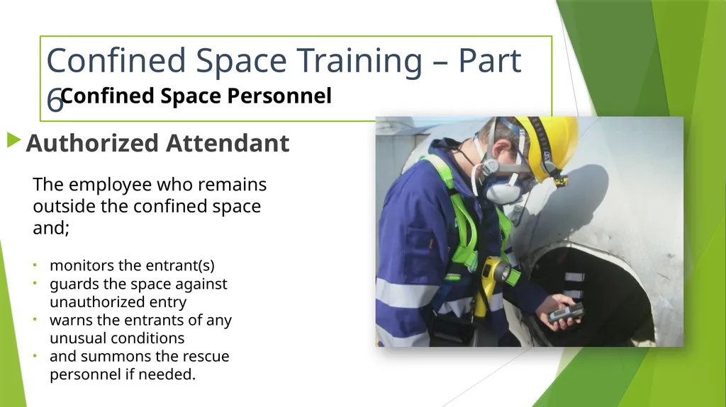 Confined Space Training Confined Space Training - slide 28 of 47