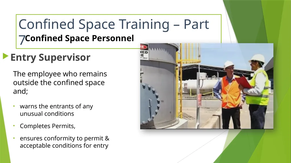 Confined Space Training Confined Space Training - slide 29 of 47