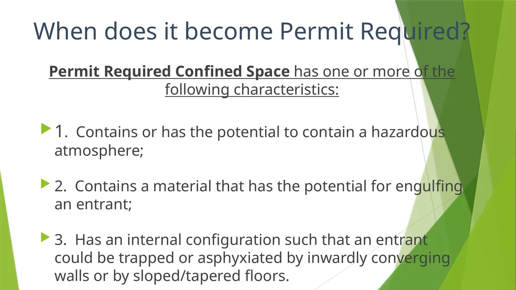 Confined Space Training Confined Space Training - slide 8 of 47