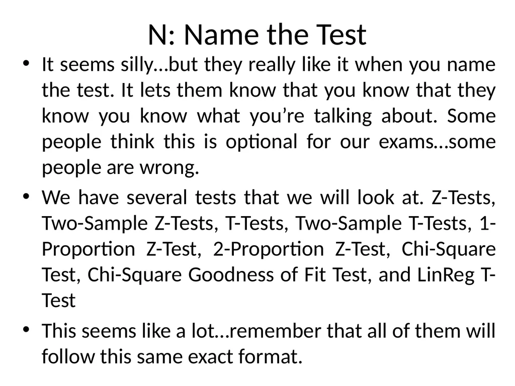 PHANTOMS: A Method of Testing Hypotheses P: - slide 5 of 15