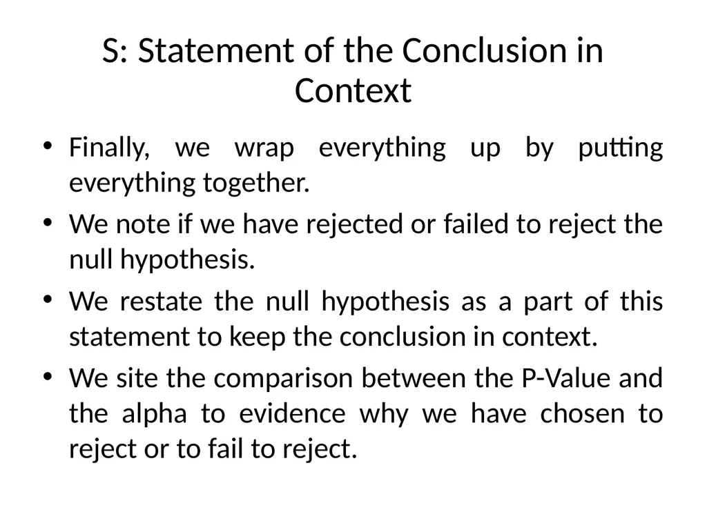 PHANTOMS: A Method of Testing Hypotheses P: - slide 9 of 15