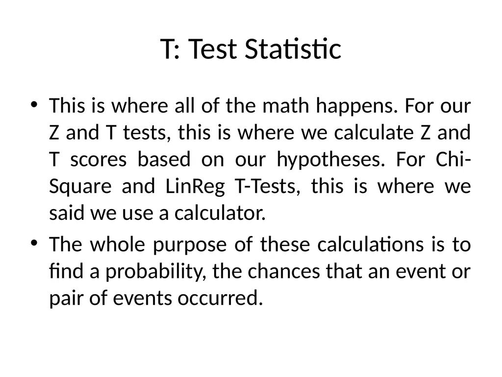 PHANTOMS: A Method of Testing Hypotheses P: - slide 6 of 15