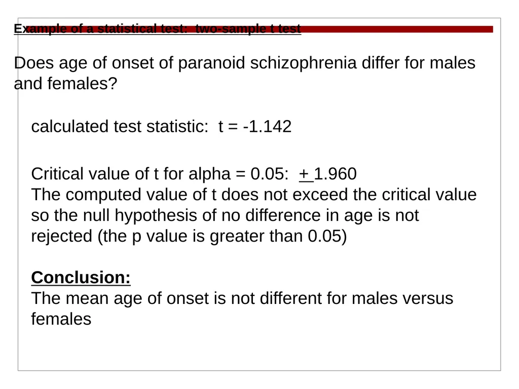 Hypothesis Testing Objectives: Students should be - slide 19 of 30