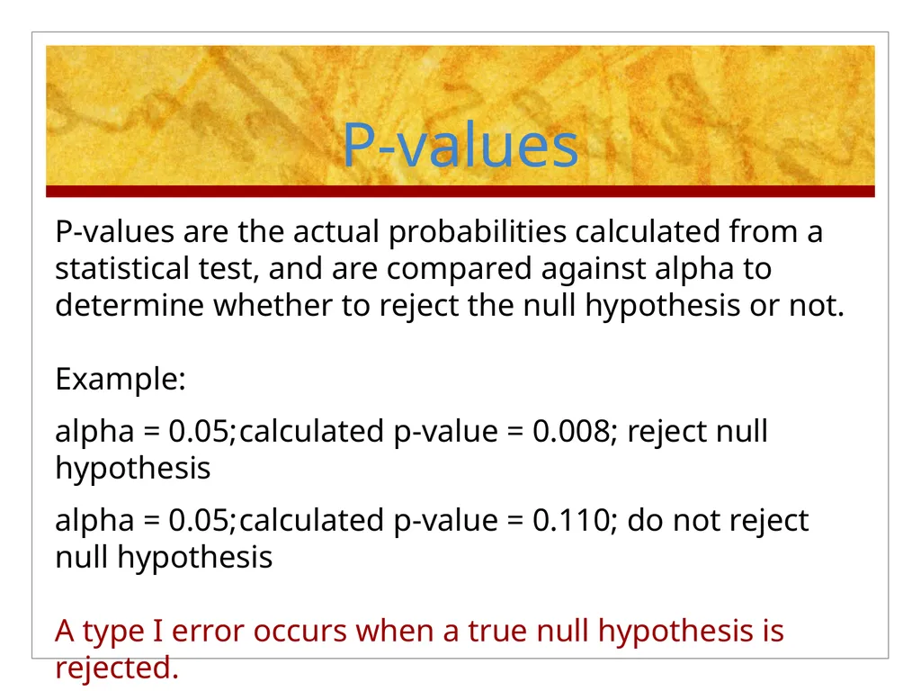Hypothesis Testing Objectives: Students should be - slide 11 of 30