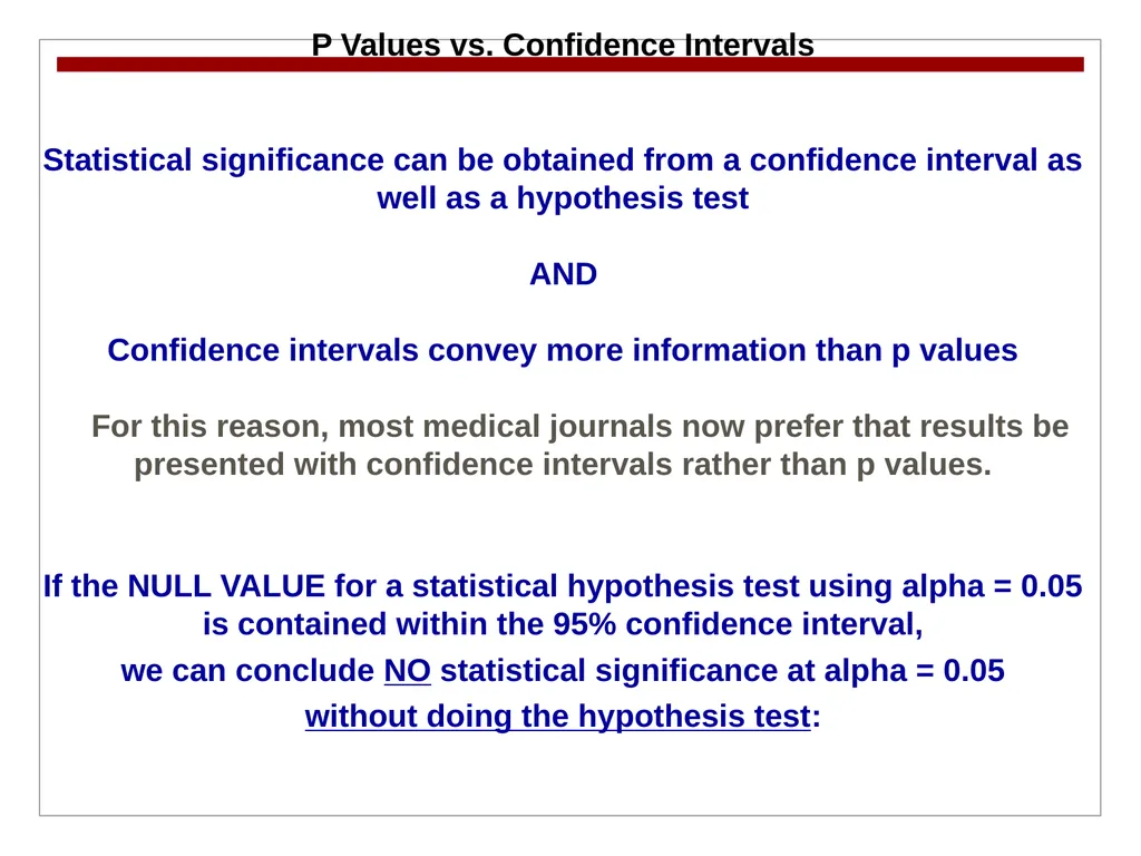 Hypothesis Testing Objectives: Students should be - slide 25 of 30