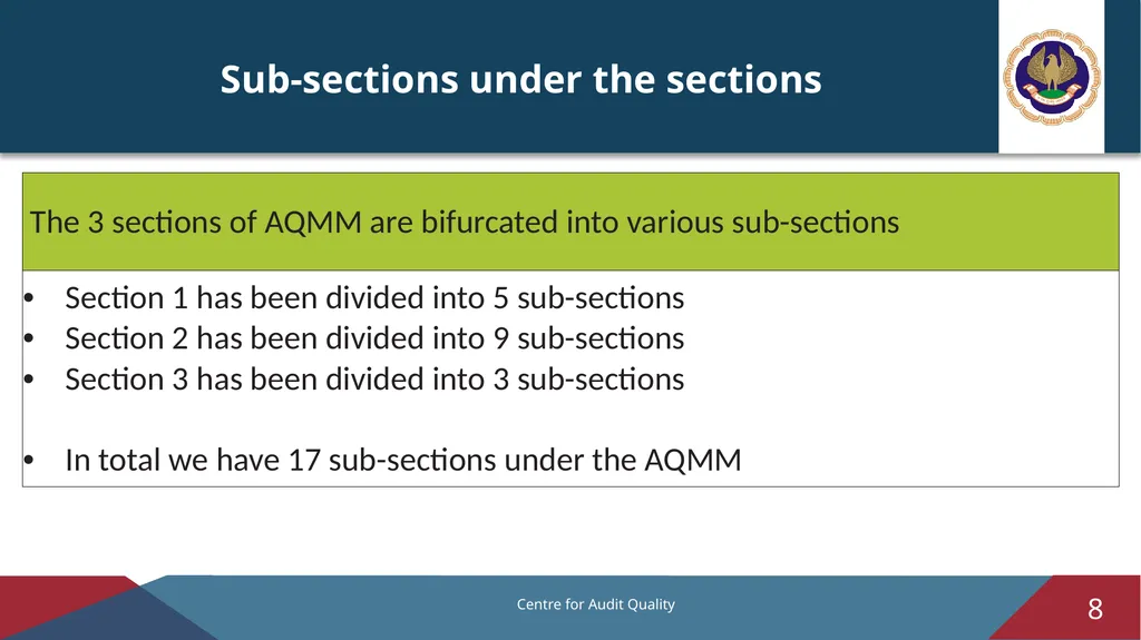 Audit Quality Maturity Model – Revised Version 1.0 - slide 8 of 14