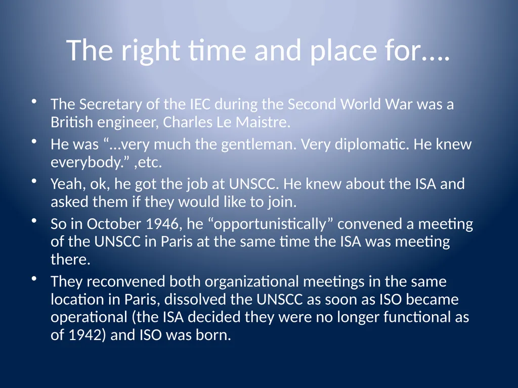 ISO History (brief) and basic facts You would - slide 7 of 9