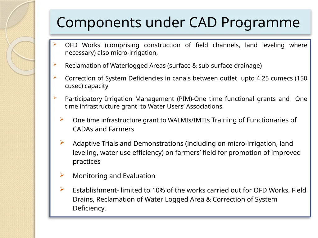 CADWM Programme and Present Day Challenges Avinash - slide 10 of 16