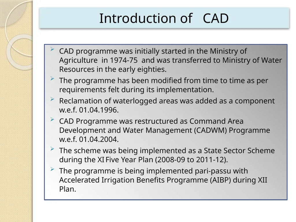 CADWM Programme and Present Day Challenges Avinash - slide 8 of 16