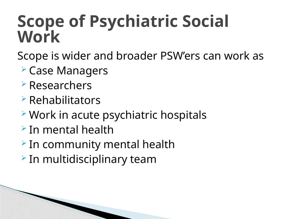 Psychiatric Social Work Dr. Muhammad Ibrar - slide 15 of 15